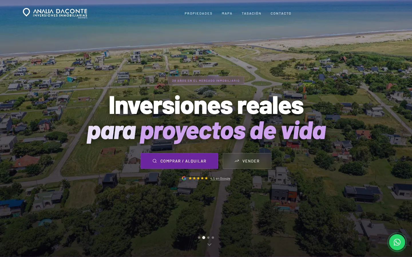 La web inmobiliaria de Analía Daconte