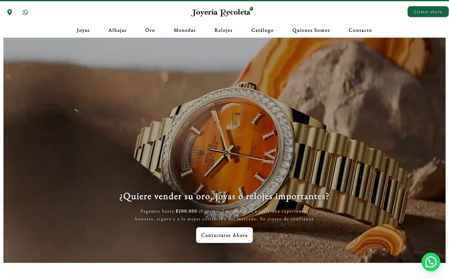La web nueva de Joyerías Recoleta